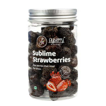 Flyberry Gourmet Dried Strawberries, 100g | Sugar Free | Infused with Organic Apple juice