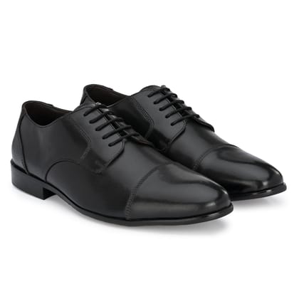 Egoss Premium Formal Leather Shoes for Men with laces-7 / Black / Limited Edition