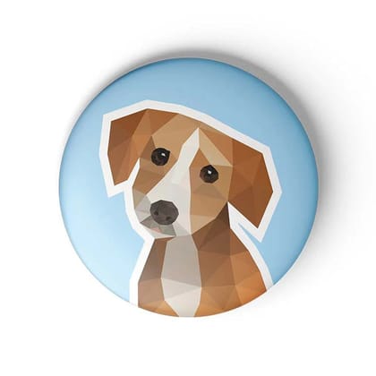 Magnetic Badge Brown Dog