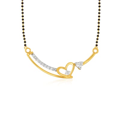 Senco Gold Hearty Swing Diamond Mangalsutra