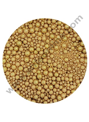 Cake Decor Sugar Candy - Mix Size Golden Sugar Balls Candy