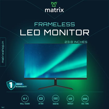 Matrixinfinity  Plus 23.8" Frameless LED Monitor