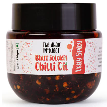 The Khao Project Bhut Jolokia Chilli Oil - Very Spicy 170g