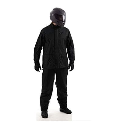 HAYBERG Bike/Scooter Water Proof Rain Suit with Hood - Black