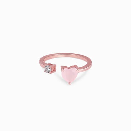 Rose Gold Heart Up My Sleeves Ring