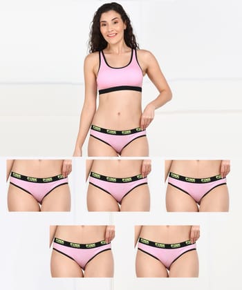 Young trendz Women Hipster Pinktrends - 5pcs Pack-XS / Pink