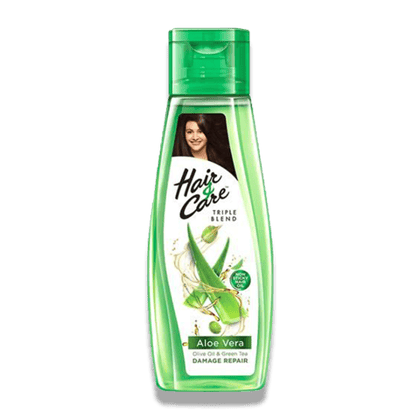 Hair & Care Triple Blend Damage Repair Non-Sticky Hair Oil - With Aloe Vera, Olive Oil & Green Tea, 100 ml Bottle