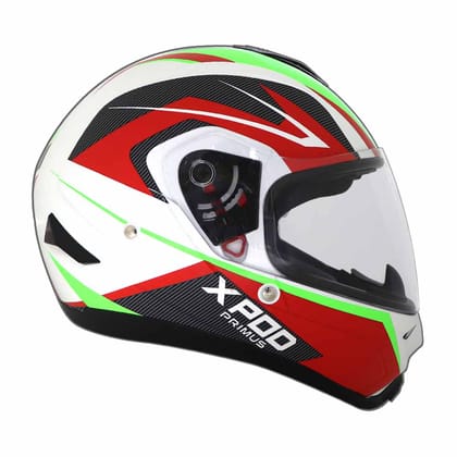 TVS XPOD Primus Single Visor - White -M