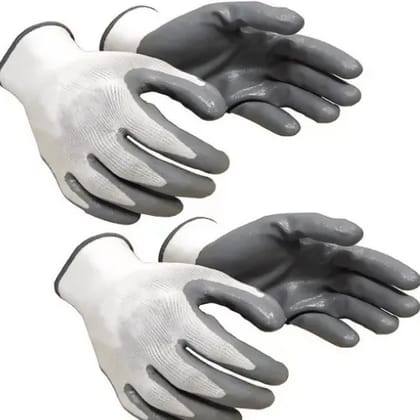 SENECIO Nylon Safety Hand Gloves|Anti Cut| Cut Reseistant|Industrial|Domestic Hand Gloves(2 Pair)