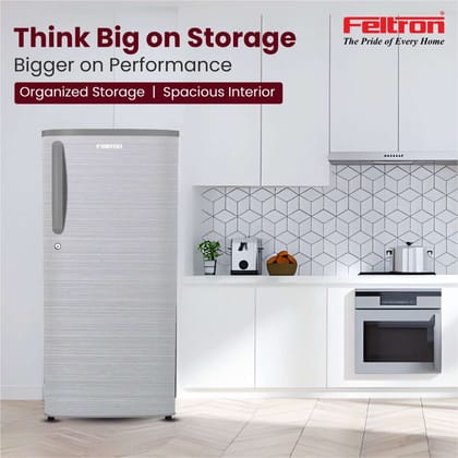 Feltron 190 Ltr 1 Star Direct Cool Refrigerator (Silver Hairline Texture)