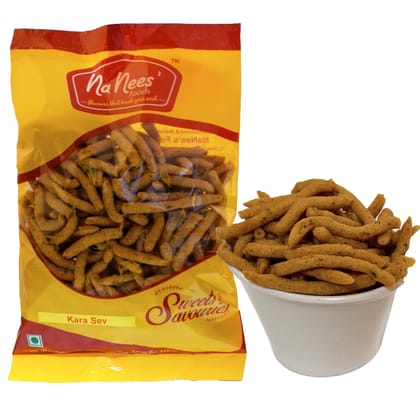 Kara Sev | Pepper Garlic Sev | 150 g Pack (Weight - 150g) by NaNee's Foods