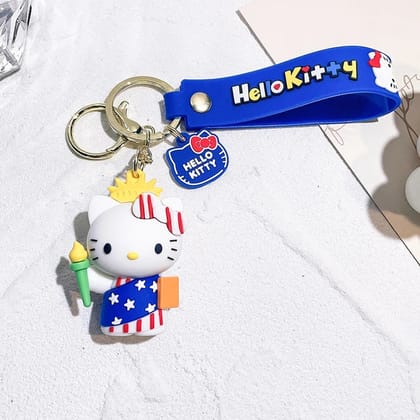 Country Theme Hello Kitty Keychain - Single Piece-America