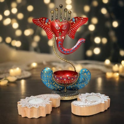 Ganesh T-Lite & Diya Gift