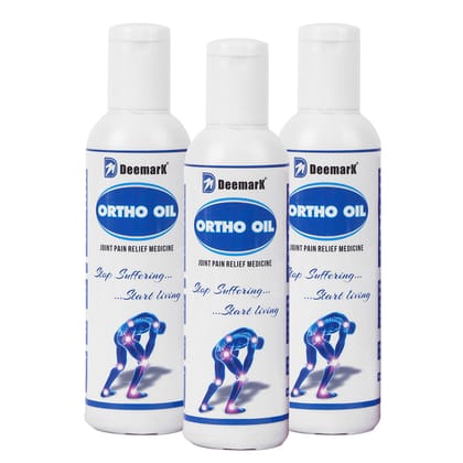 Deemark Ortho Oil 3*100ml - Joint Pain & Muscles Pain & Cramps | (Pack of 3)
