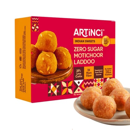 Motichoor Ladoo | Made with desi ghee | Sugar free | Diabetic Friendly-200g