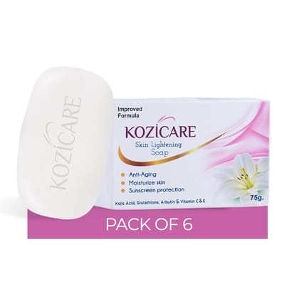 Kozicare Skin Lightening Soap Combo - Kojic Acid, Papaya, Sandalwood, Saffron, Vitamin C, Arbutin, Glutathione for Acne, Oil Control, Glow, Sunscreen.-Kozicare Skin Lightening Soap Combo - Enrich