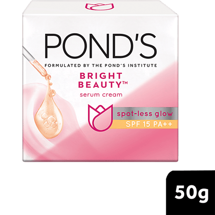 Ponds Bright Beauty Spot Less Glow Cream - With Spf 15, 50 G Box