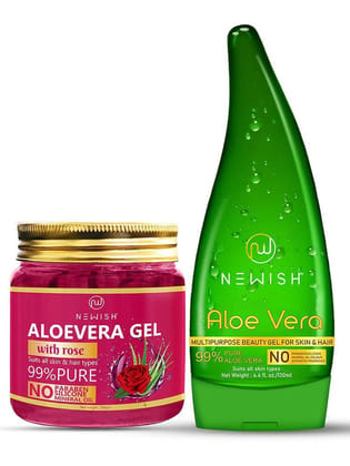 Newish Aloe Vera Gel for Face and Hair (Pack of 2)