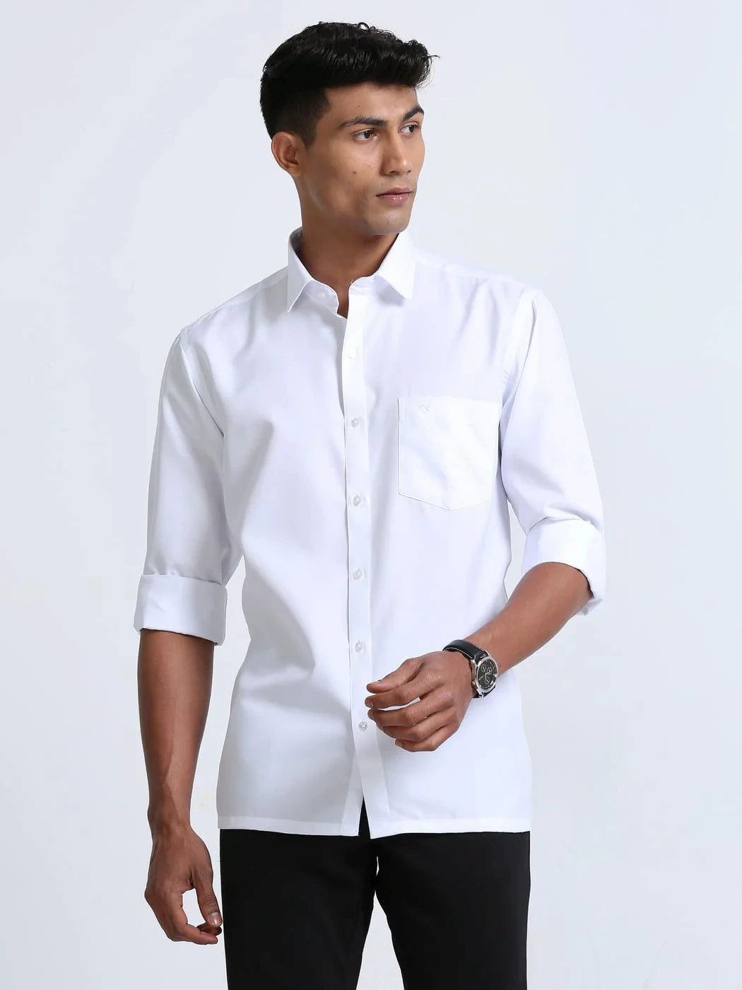 Fine Cotton Oscar White Colour Shirt Full Sleeve-38