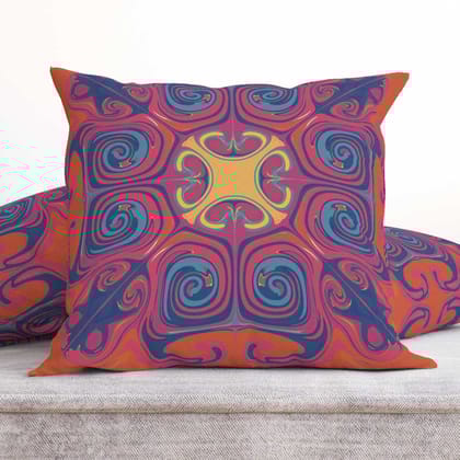 Psychadelic Designs 4 Cushion-Canvas Cushion / 16x16 / without