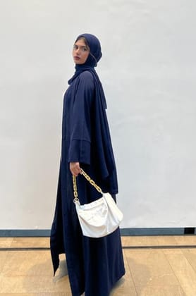 Basic Navy Blue Abaya-Small