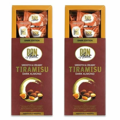 Bon Amour Tiramisu Dark Almond Smooth & Creamy Chocolate, 80 gm