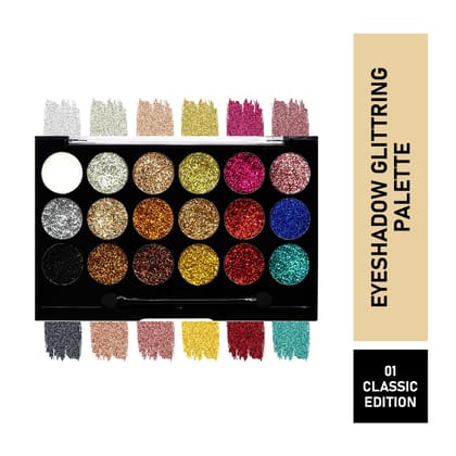 Mattlook Eyeshadow Glitterz with 18 Color-Classic Edition