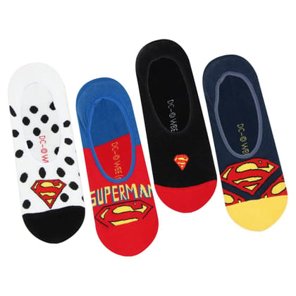 Superman Unisex Cotton Loafer Socks - Pack of 4