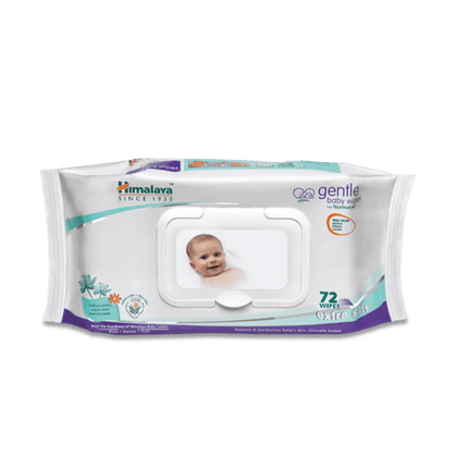 Himalaya Gentle Baby Wipes, 72 Units Pouch