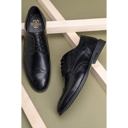 RedTape Men Black Derby Shoes