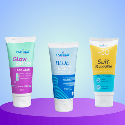 Combo of Glow Getter Facewash + SPF 30 + Blue Light Cream