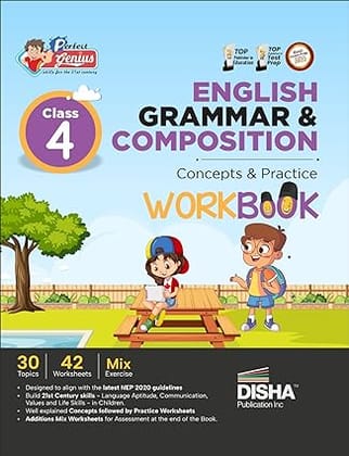 Perfect Genius Class 4 English Grammar & Composition Concepts & Practice Workbook | Follows NEP 2020 Guidelines