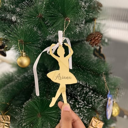 Gold Ballerina - Christmas Ornament