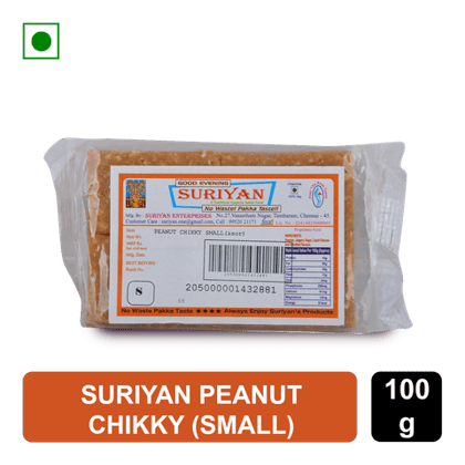 Suriyan Peanut Chikky - Small, 100 gm Pouch