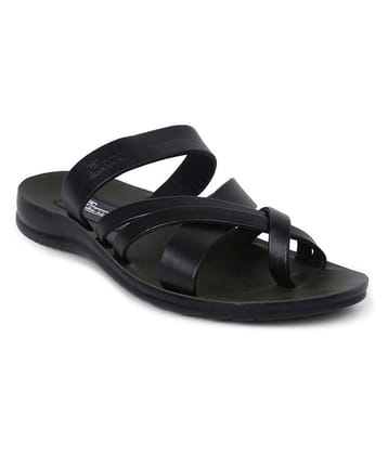 Paragon - Black  Leather Slipper - None