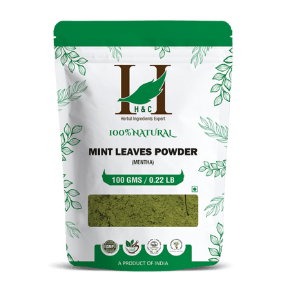 HC Herbal Ingredients Expert Mint Leaves Powder - 100 g-H&C Herbal Ingredients Expert Mint Leaves Powder - 100 g