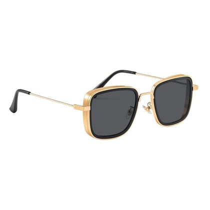 Dervin Kabir Singh Inspired Lightweight Unisex Square Sunglasses (Gold-Black)