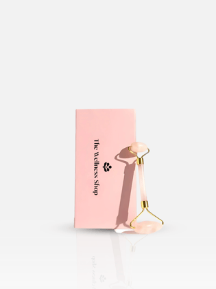 ROSE QUARTZ FACIAL MASSAGE ROLLER (MINIMIZES PUFFINESS, REDUCES FINE LINES & TIGHTEN PORES)-150g