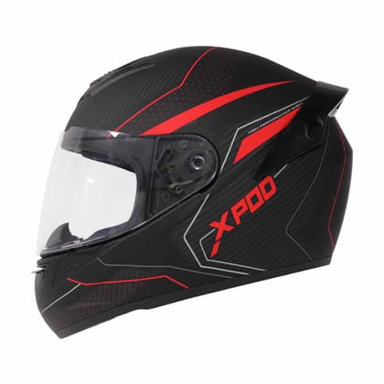 TVS Racing XPOD Blistering Black Red Line Helmet-L