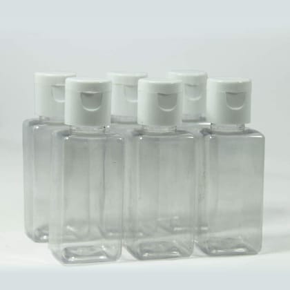 Puramio 50 ml Square Pet Bottle - (Set of 6)