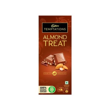 Cadbury Temptations Almond Treat Chocolate, 72 gm Bar