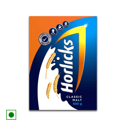 Horlicks Classic Malt Flavoured Health & Nutrition Drink, 500 gm Box