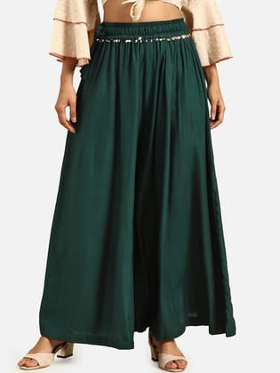 Flared Regular Ethnic Palazzos