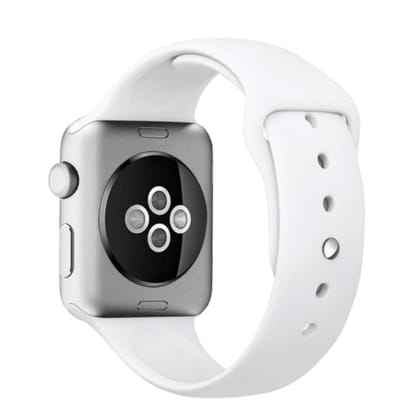 iWatch White Silicone Sport Band for (Series SE/6/5/4/3/2/1)-42 MM or 44 MM