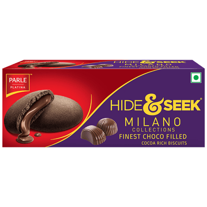 Parle Platina Hide & Seek Milano - Choco Filled Cocoa Rich Biscuits, 75 G