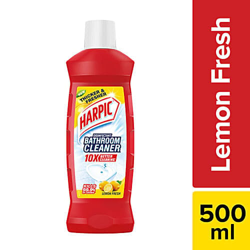 Harpic Disinfectant Toilet Cleaner Liquid,Original + Bathroom Cleaner,Lemon, Each 500ml, Combo 2 Items