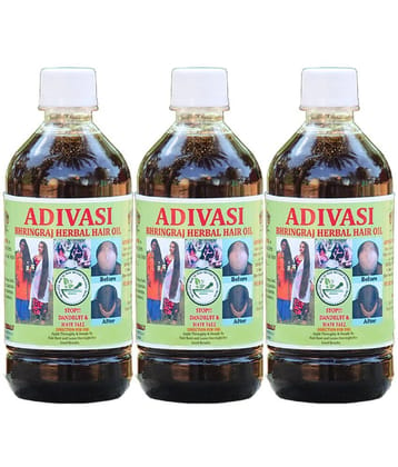 ADIVASI BHRINGRAJ HERBALS - Anti Hair Fall Bhringraj Oil 700 ml ( Pack of 3 )