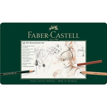 Faber Castell Pitt Monochrome Set Of 33