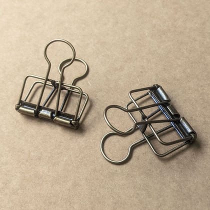 Bronze Hollow Binder Clips Bundle | Set of 6