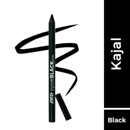 Nykaa Eyem Black Kajal Eyeliner With Free Nykaa Sharpener Black Knight(1.2g)